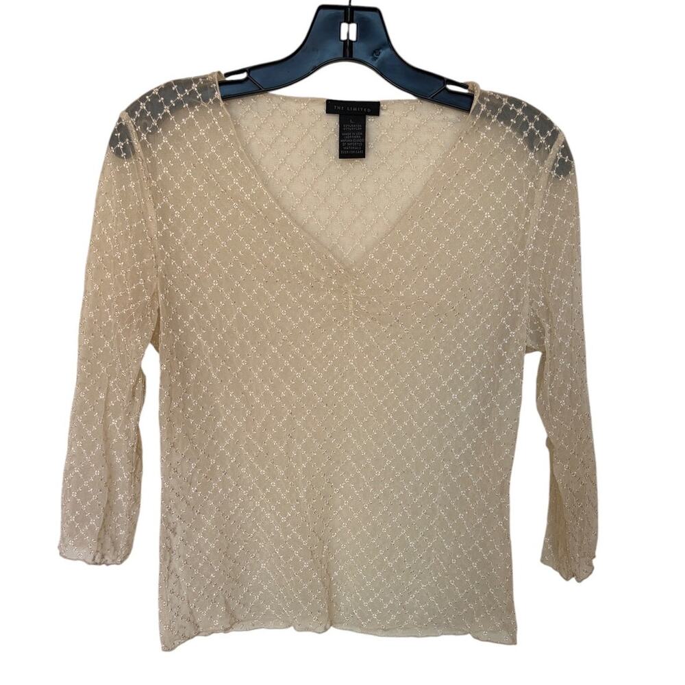 The Limited Vintage Lacey Mesh Pullover Top Fairy Coquette Layering s L Pls Read